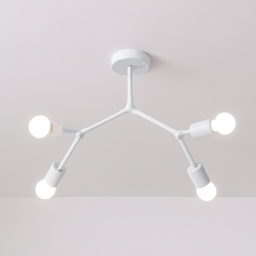 Vintage-Inspired Multi-Arm Ceiling Fixture