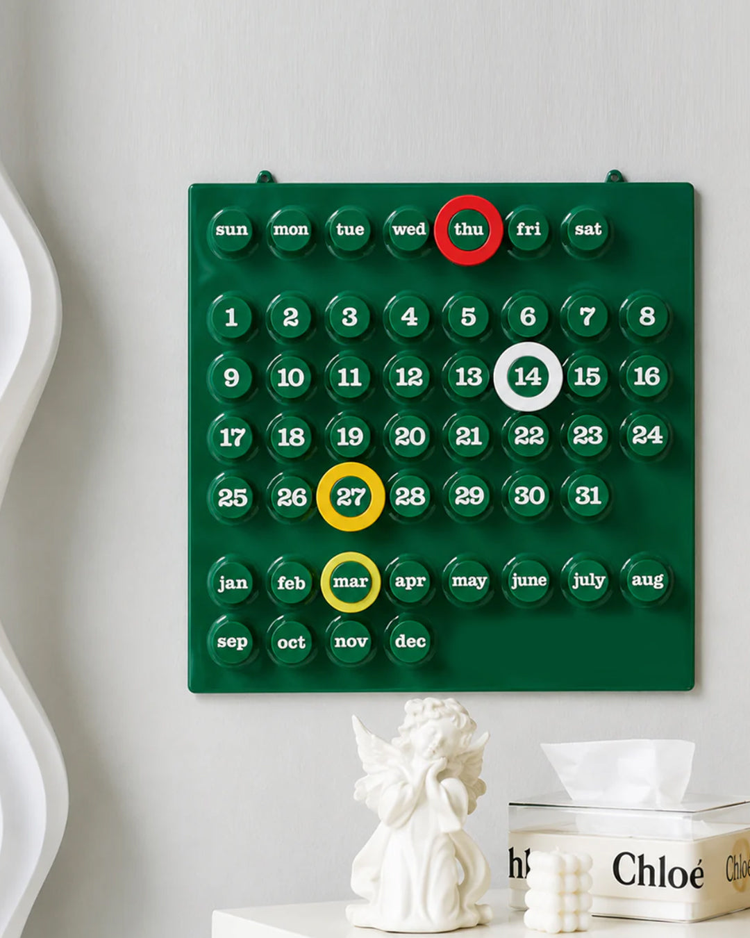 EvergreenChrono Wall Calendar - Sustainable Date Tracker