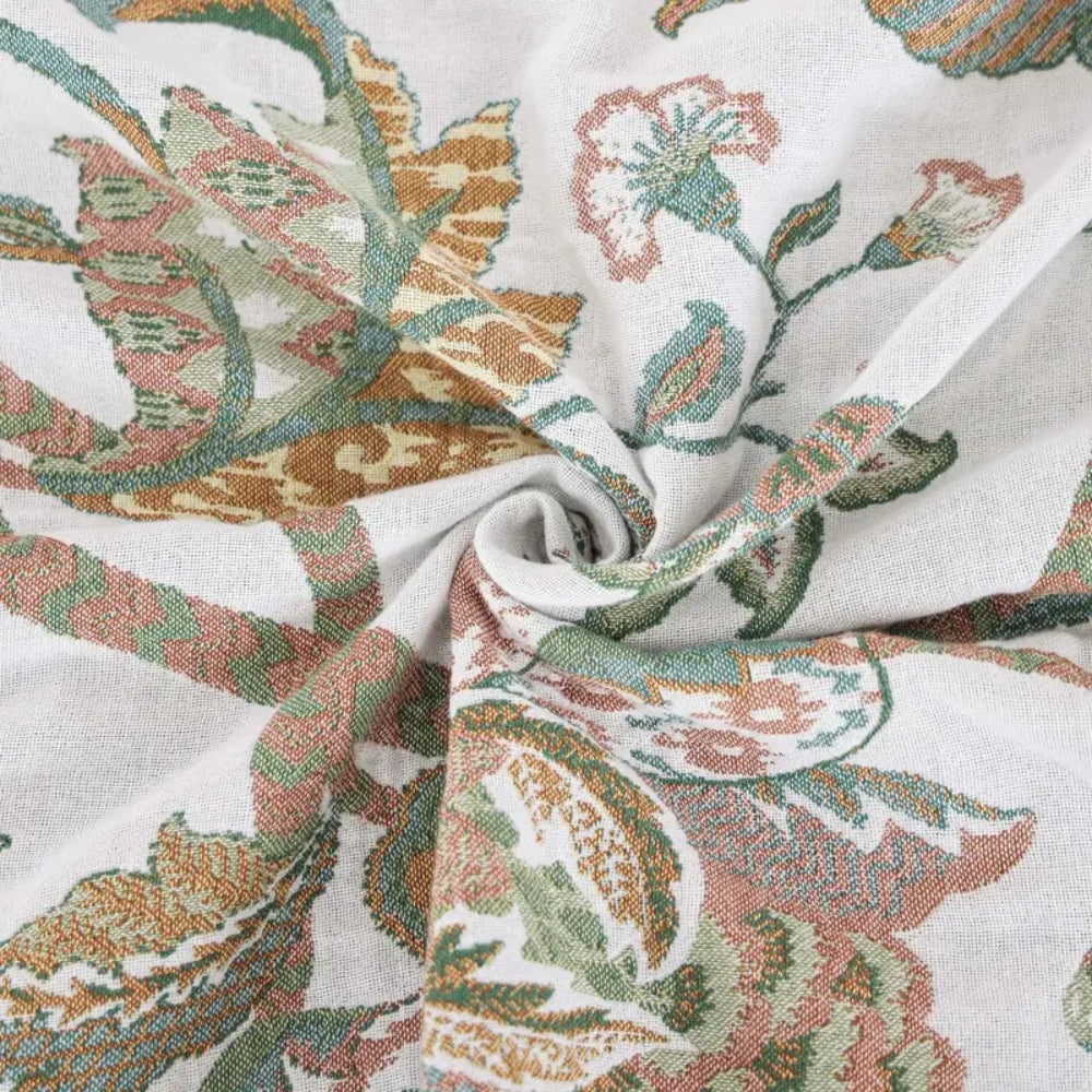 Reverie | Floral jacquard cotton blanket 6