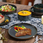 Textured Earthware Dining Set for Four