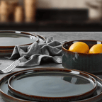Textured Earthware Dining Set for Four