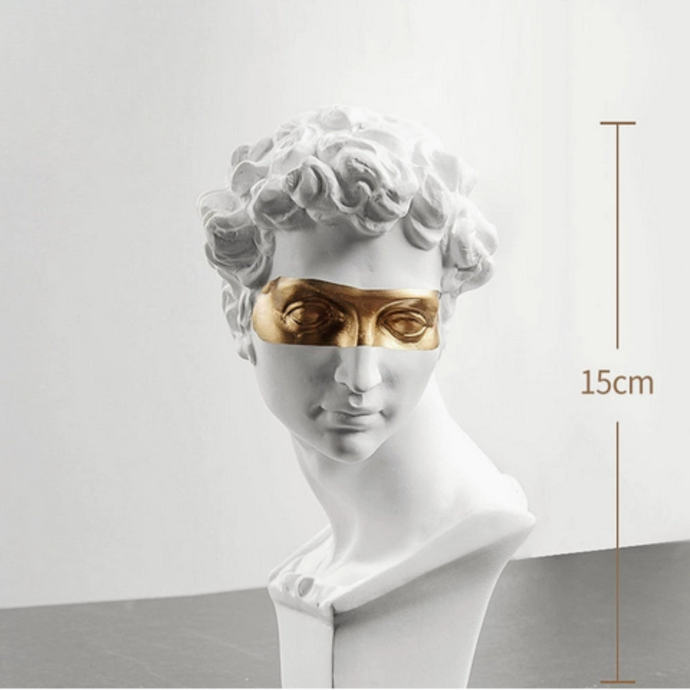 Renaissance-Inspired Art Sculpture - Sturdy Resin Riven Design
