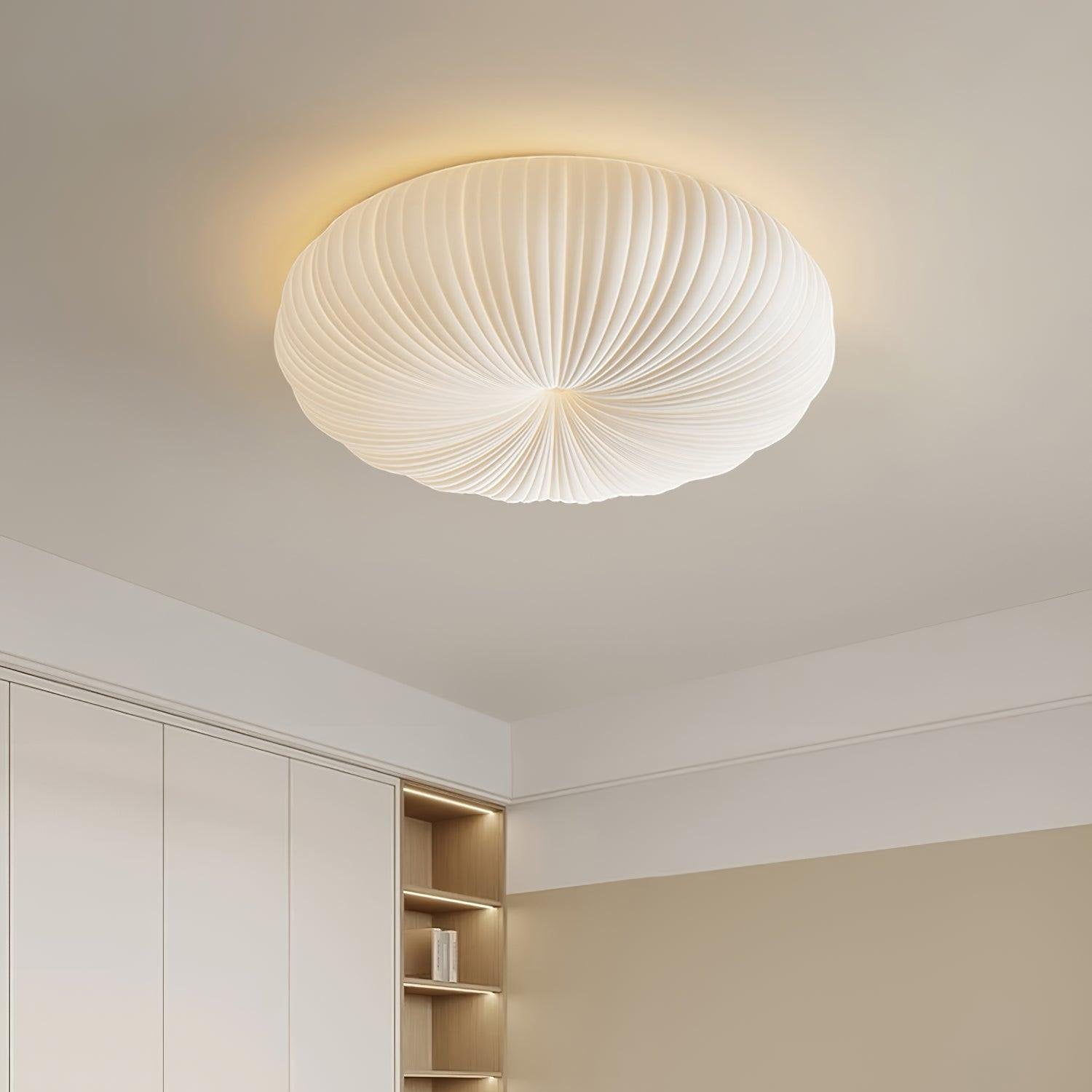Modern Flush Mount Ceiling Light with Remote Dimming - Elegant Design