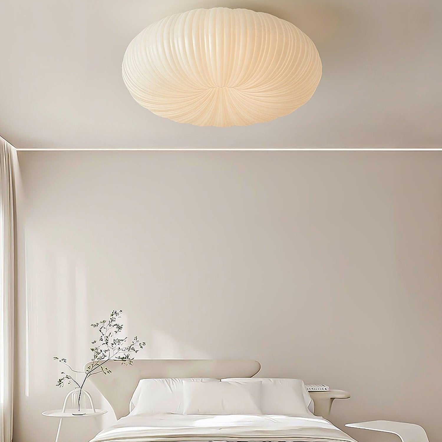 Modern Flush Mount Ceiling Light with Remote Dimming - Elegant Design