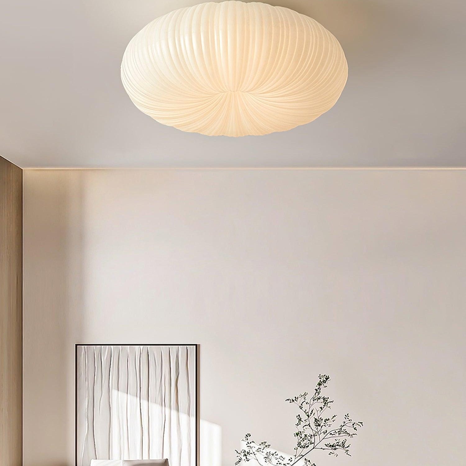 Modern Flush Mount Ceiling Light with Remote Dimming - Elegant Design