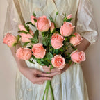 Elegant Faux Rose Arrangement for Timeless Charm