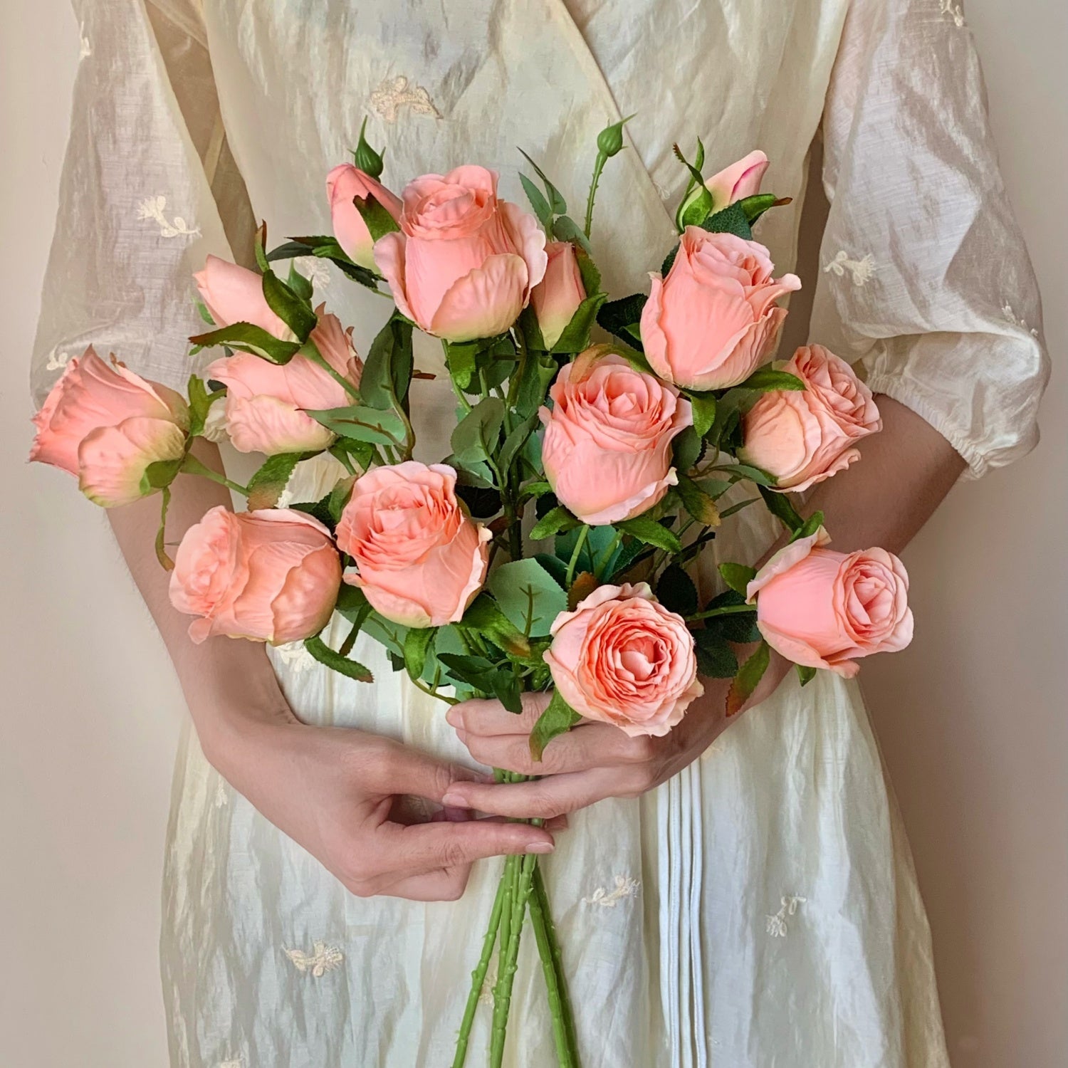 Elegant Faux Rose Arrangement for Timeless Charm