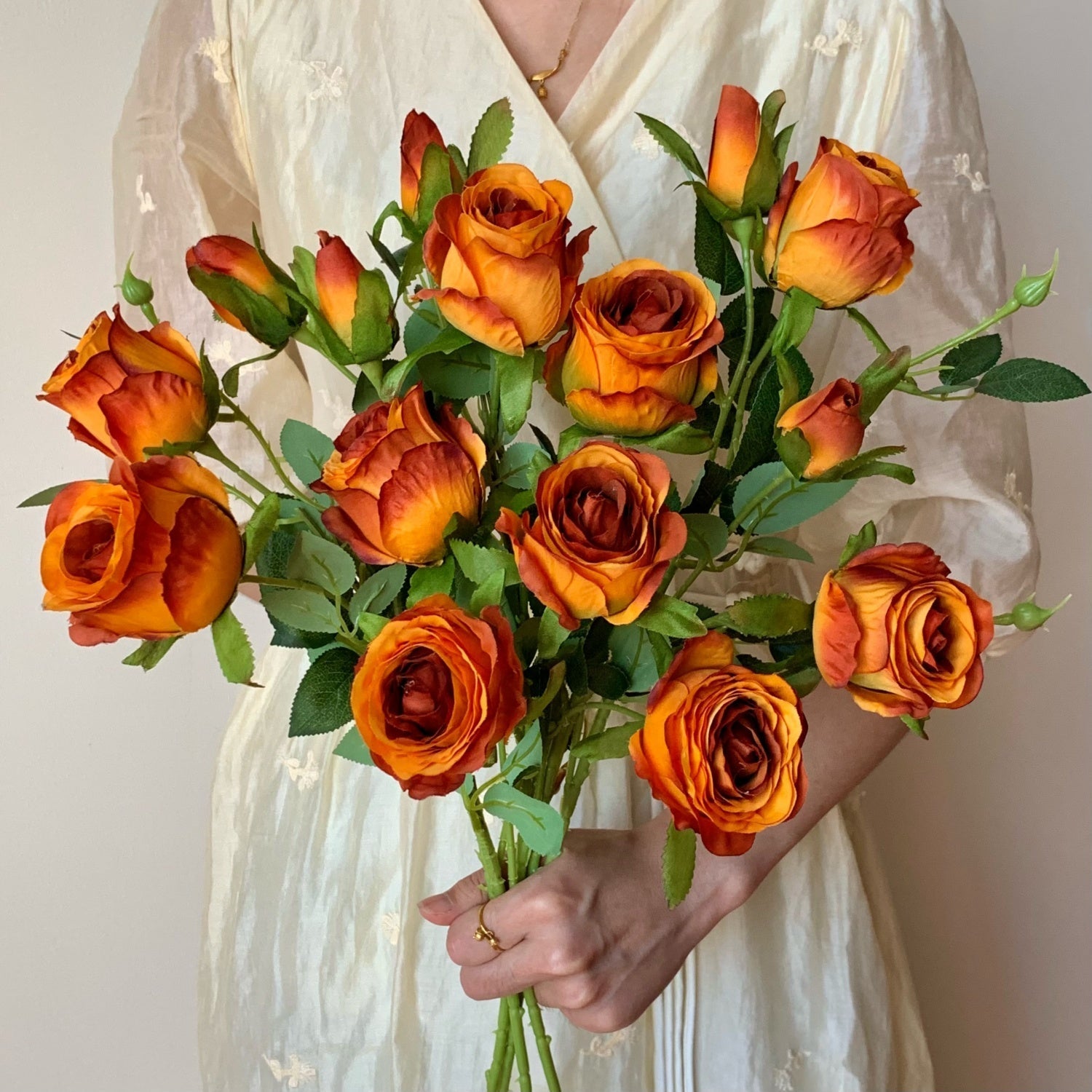 Elegant Faux Rose Arrangement for Timeless Charm