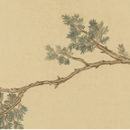 Foldable Room Divider with Floral and Bird Design – French Style