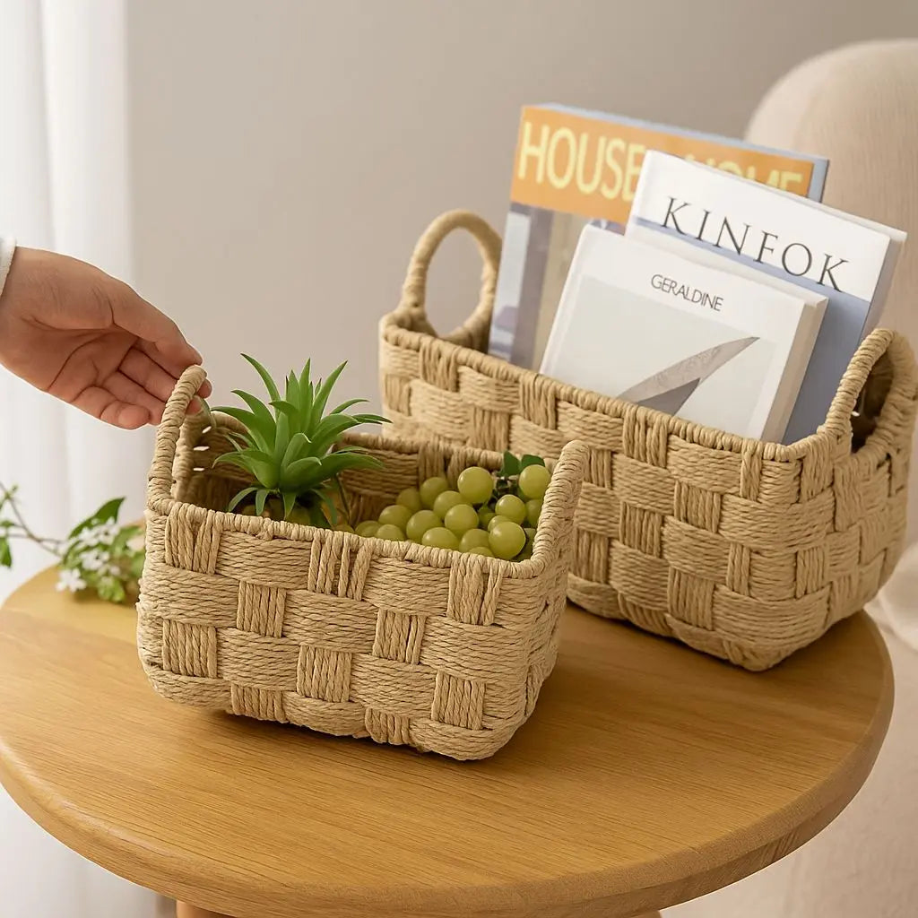 Elegant Handcrafted Rope Baskets for Stylish Storage