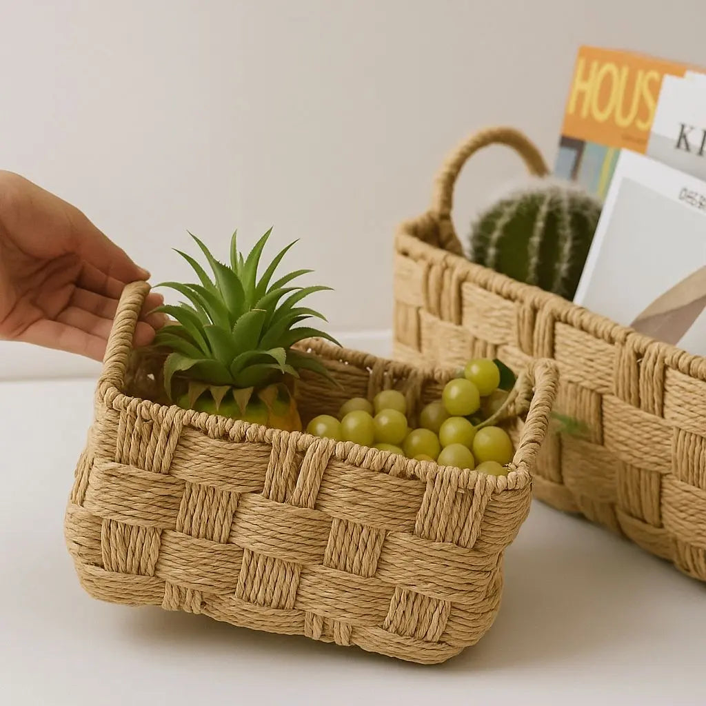 Elegant Handcrafted Rope Baskets for Stylish Storage