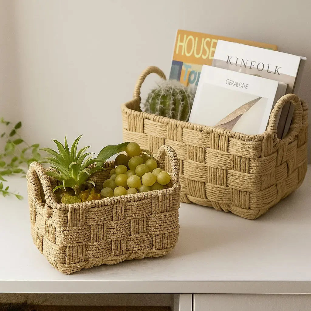Elegant Handcrafted Rope Baskets for Stylish Storage