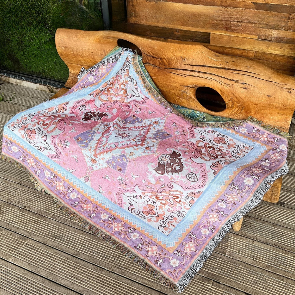 Reversible Aztec Throw Blanket - Boho Style Home Decoration