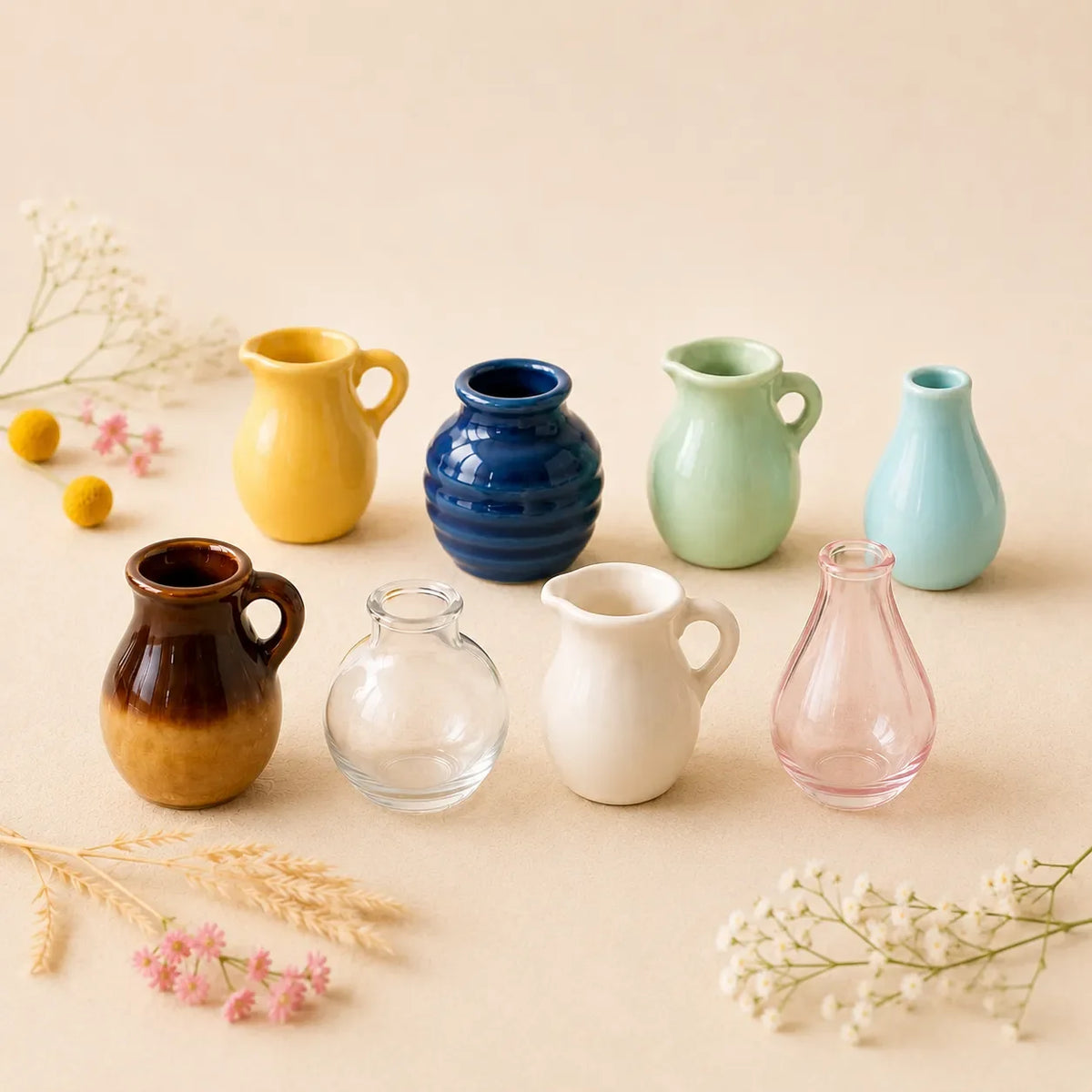 Charming Magnetic Ceramic Bud Vases