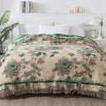 Floral Design Textured Throw Blanket