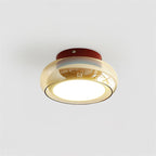 LED Indoor Ceiling Light – Retro Flush Mount Glass Fixture for June