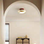 LED Indoor Ceiling Light – Retro Flush Mount Glass Fixture for June