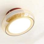 LED Indoor Ceiling Light – Retro Flush Mount Glass Fixture for June