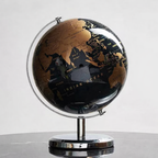 Stylish Desk Globe – Rotating Metal World Map for Contemporary Decor