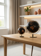 Stylish Desk Globe – Rotating Metal World Map for Contemporary Decor