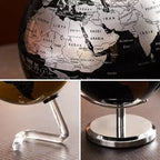 Stylish Desk Globe – Rotating Metal World Map for Contemporary Decor