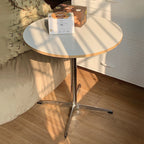 Minimalist Design Round Table for Dining Room and Kitchen - Wood & Steel