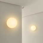 Stylish Wall Lamp with Round Glass and Warm White LED Illumination
