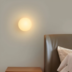 Stylish Wall Lamp with Round Glass and Warm White LED Illumination