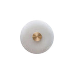 Nordic Style LED Wall Light with Round Natural Marble Shade for Modern Spaces