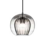 Brass Fitting Round Pendant Light with Glass Shade
