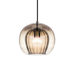 Brass Fitting Round Pendant Light with Glass Shade