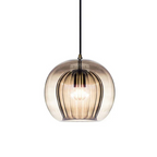 Brass Fitting Round Pendant Light with Glass Shade