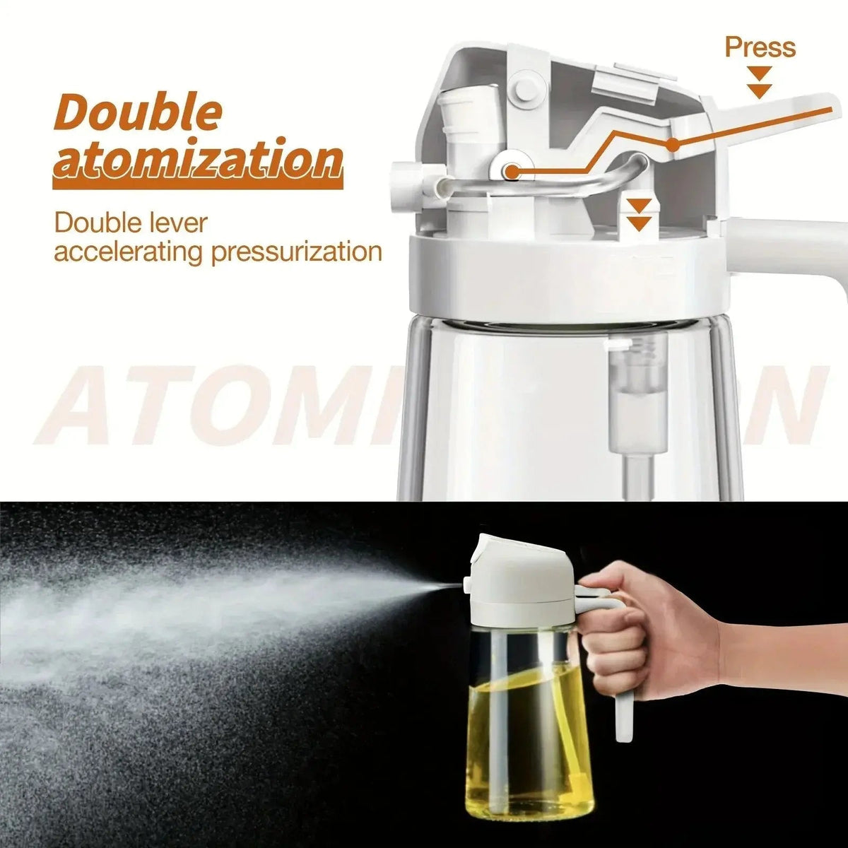 CulinarySpritz - 2-in-1 Oil Dispenser with Tilt & Spray Functionality