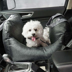 TravelSafe Canine Car Bed with Adjustable Straps & Easy-Clean Cover