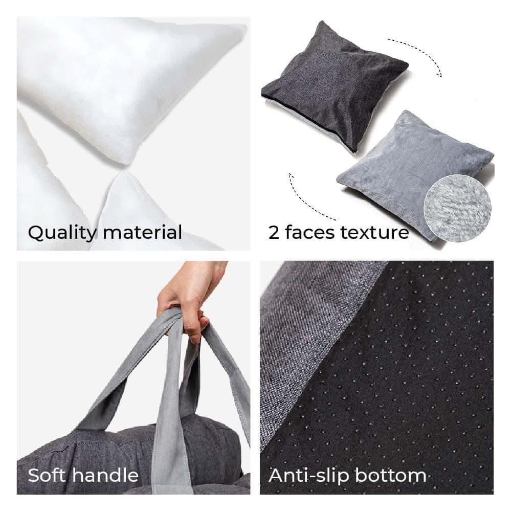 TravelSafe Canine Car Bed with Adjustable Straps & Easy-Clean Cover