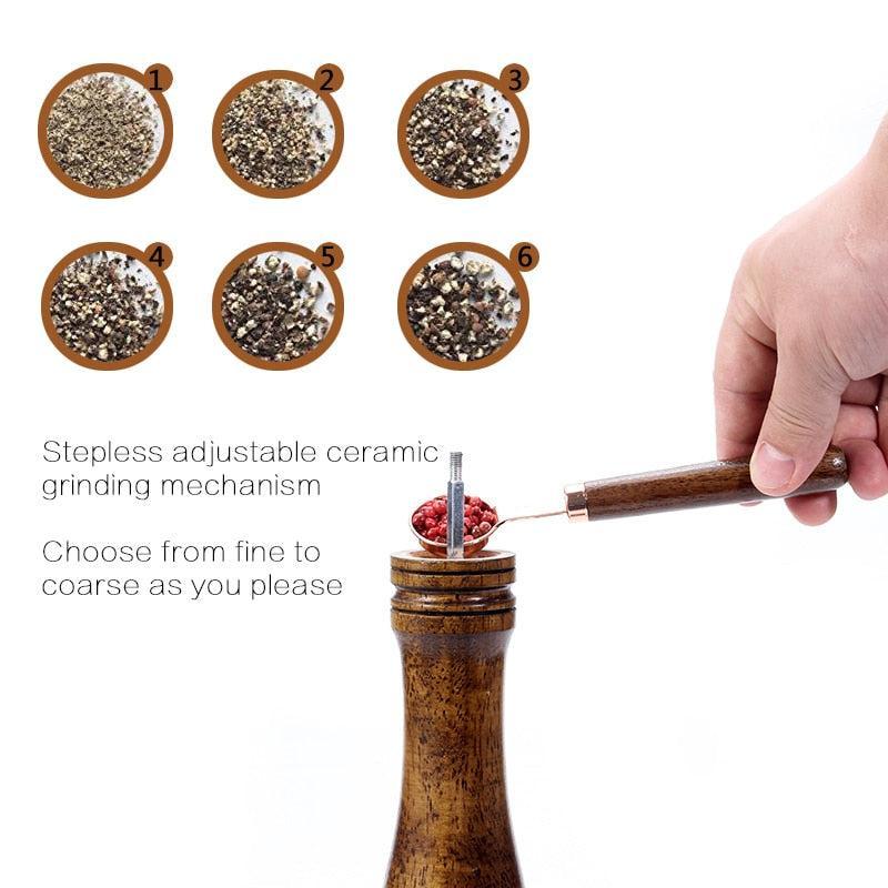 EcoCraft Adjustable Spice Grinder Set - Effortless Flavor Boost