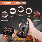 Sleek Rechargeable Spice Grinder Set – USB Powered, Adjustable Grind