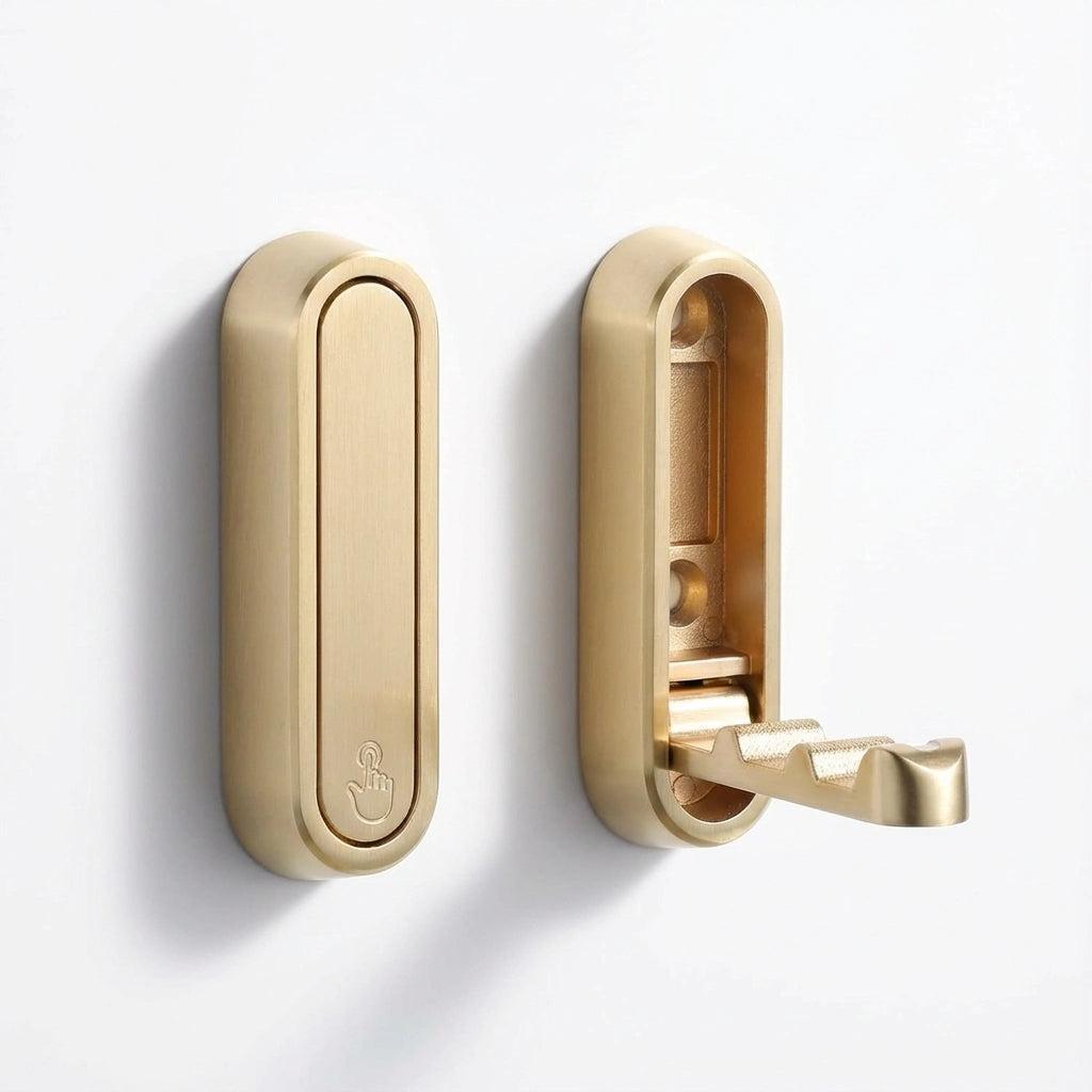 Compact Foldable Wall Hook - Stylish Zinc Alloy Organizer