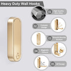 Compact Foldable Wall Hook - Stylish Zinc Alloy Organizer