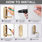 Compact Foldable Wall Hook - Stylish Zinc Alloy Organizer
