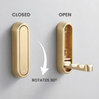 Compact Foldable Wall Hook - Stylish Zinc Alloy Organizer