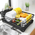 Premium Kitchen Dish Drying Rack with Adjustable Drainboard