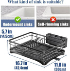 Premium Kitchen Dish Drying Rack with Adjustable Drainboard