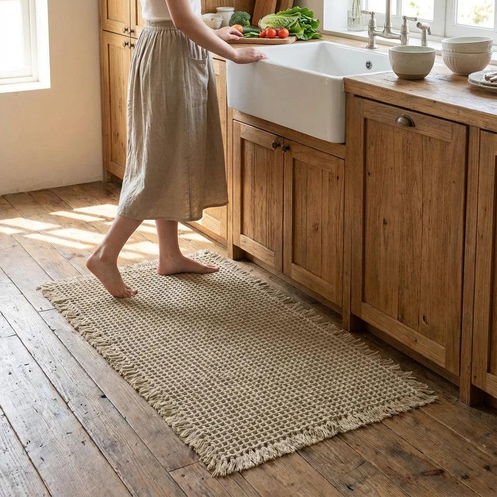 ComfortMax Quick-Dry Non-Slip Bath Rug, Soft Waffle Design