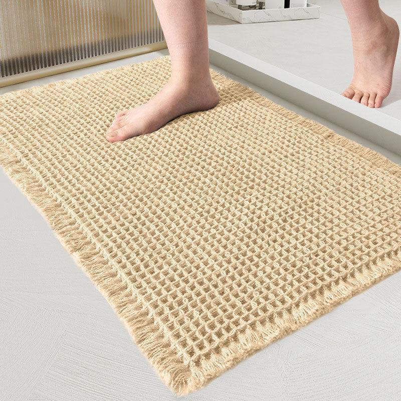 ComfortMax Quick-Dry Non-Slip Bath Rug, Soft Waffle Design