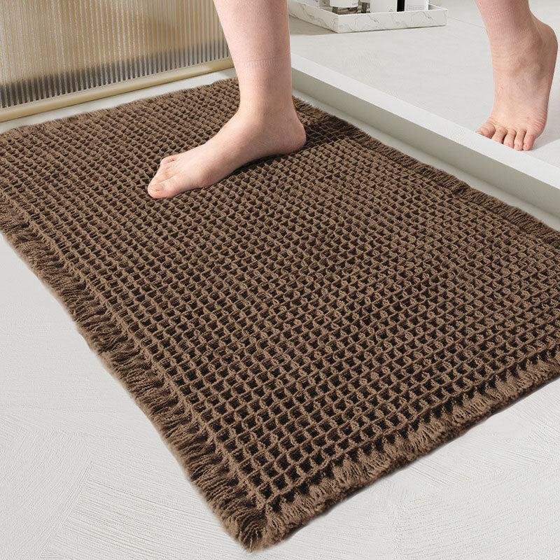 ComfortMax Quick-Dry Non-Slip Bath Rug, Soft Waffle Design