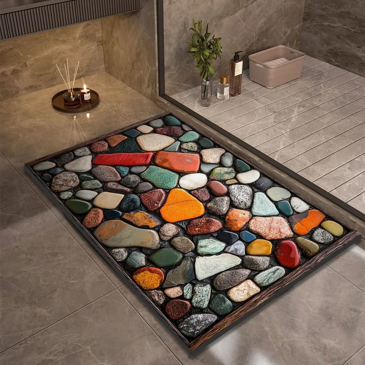 EcoSmart Quick-Dry Bathroom Mat for Safe Stepping