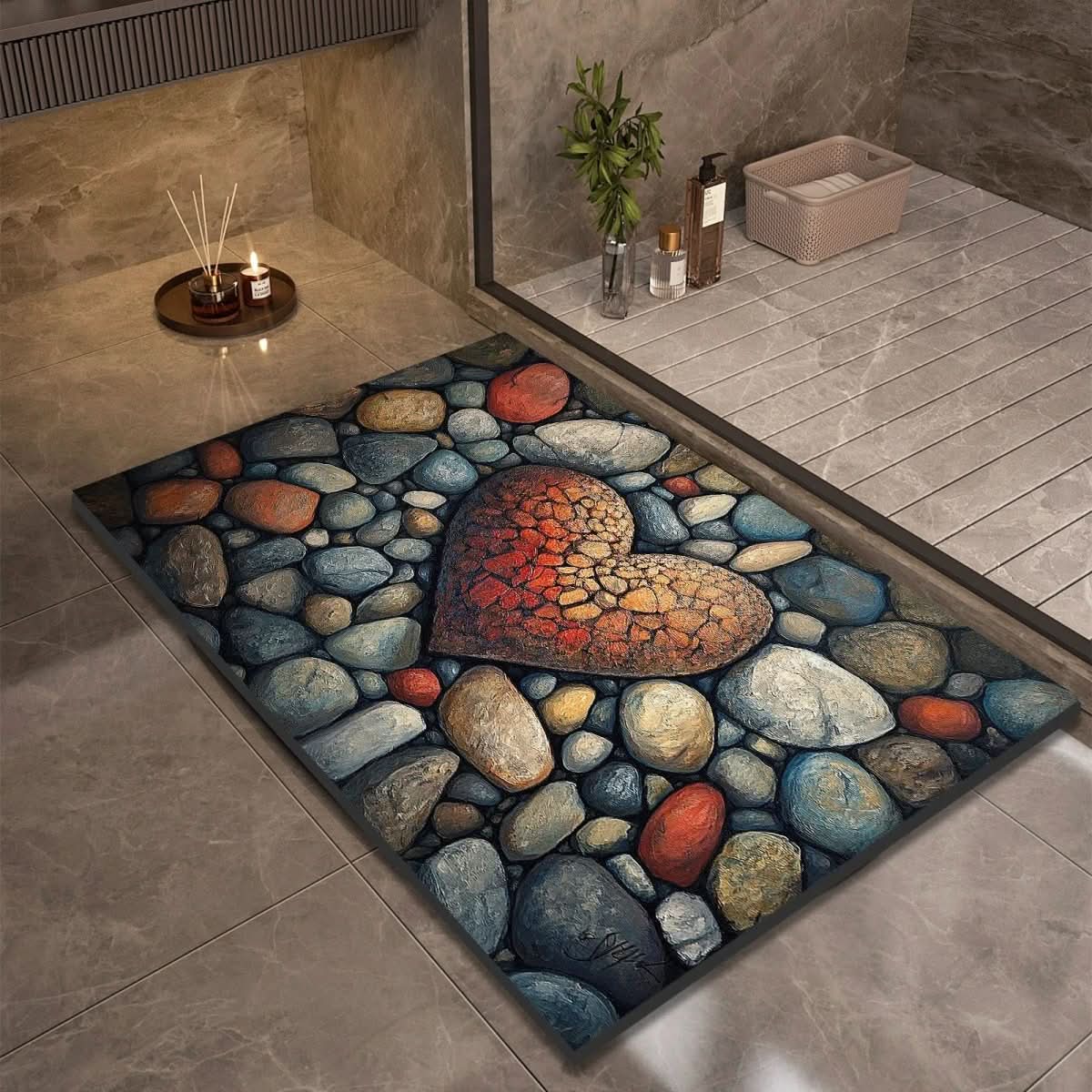 EcoSmart Quick-Dry Bathroom Mat for Safe Stepping