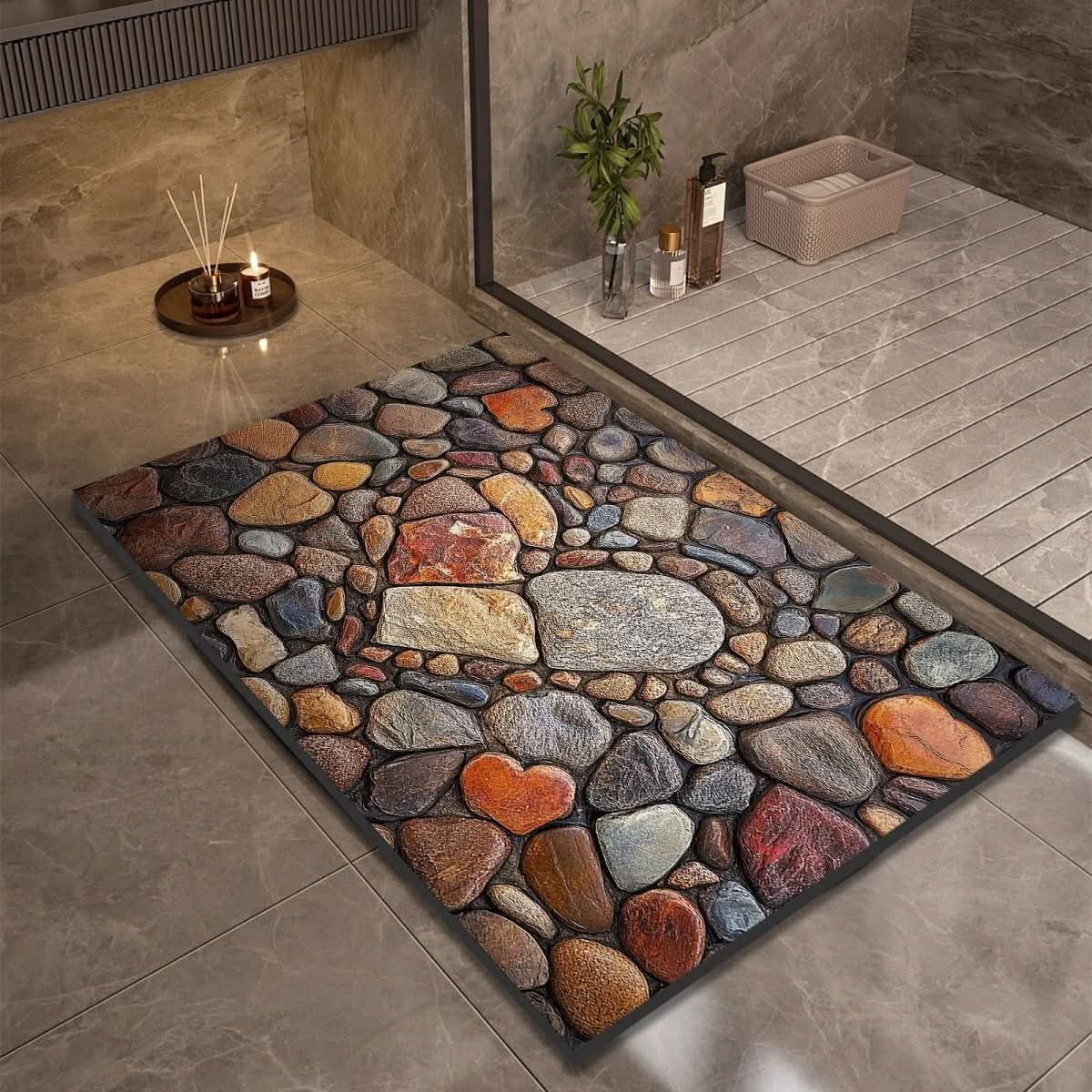 EcoSmart Quick-Dry Bathroom Mat for Safe Stepping