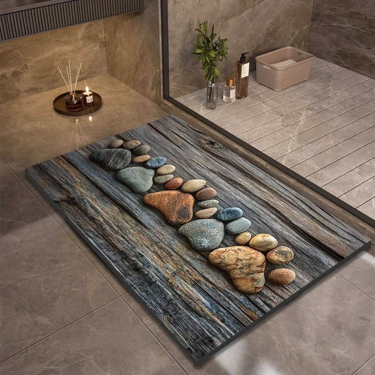 EcoSmart Quick-Dry Bathroom Mat for Safe Stepping